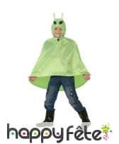 Poncho alien imperméable pour enfant