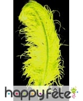 Plume autruche jaune extra 50 cm