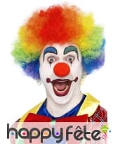 Perruque clown afro arc en ciel, image 1