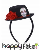 Petit chapeau serre tete noir Dia de los muertos