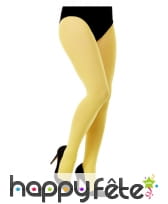 Paire de collants jaunes unis pour femme