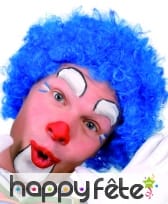 Perruque de clown bleue