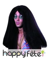 Perruque de hippie brune