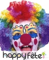 Perruque enfant clown multicolore