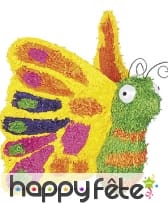 Pinata en forme de papillon multicolore