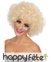 Perruque funky afro blonde