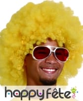 Perruque jaune afro