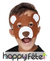 Petit masque d'ours brun pour enfant