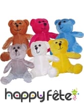 Peluche ourson couleurs assortie