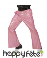 Pantalon rose holographique disco pour homme, image 1