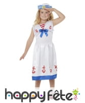 Robe de marin bleu et blanc pour petite fille, image 1