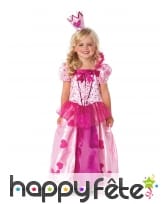 Robe de petite princesse coeurs rose, image 1