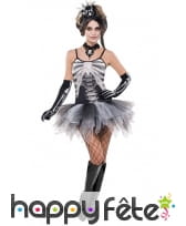 Robe tutu de squelette 3d pour femme