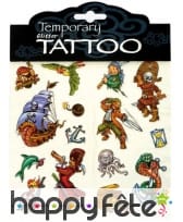 Set de 12 tatoos pirates