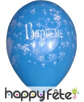 Sachet de 8 ballons de baptême bleu