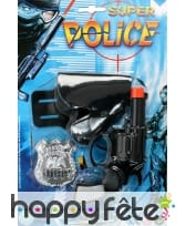 Set de police - révolver+holster et badge