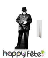 Silhouette de Winston Churchill en carton plat