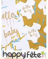 Serviettes hello baby en forme de body, par 20, image 1