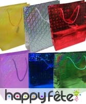 Sac holographique couleurs assorties (32x26x10cm)