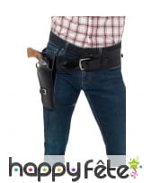 Simple holster noir en simili cuir avec ceinture