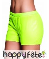 Shorty jaune fluo recouvert de sequins