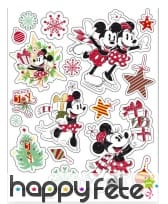 Stickers Minnie de Noël, électrostatiques