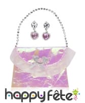 Sac princesse et boucles d'oreilles