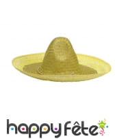 Sombrero uni en paille, image 1