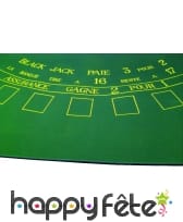 Tapis de black jack vert