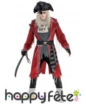 Tenue de capitaine pirate zombie pour adulte