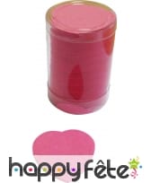 Tube de confettis coeur fuschia