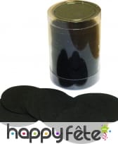 Tube de confettis rond noir