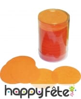 Tube de confettis rond orange