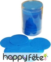 Tube de confettis rond turquoise