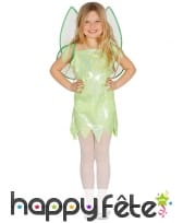 Tenue de fée tissu vert holographique pour fille