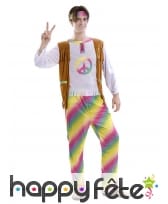 Tenue de Hippie multicolore pour homme