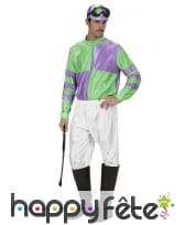 Tenue de jockey vert et violet