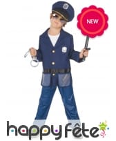 Uniforme de policier pour enfant, modèle luxe