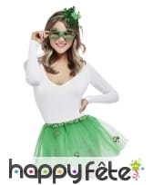 Tutu, mini chapeau et lunettes Saint Patrick