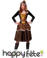 Tenue robe baroque Steampunk marron noir