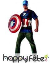 T-Shirt Captain America 2 avec masque, adulte, image 2