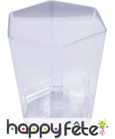 Verrine en plastique hexagone