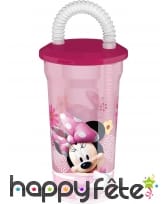 Verre gourde Minnie Mouse avec paille