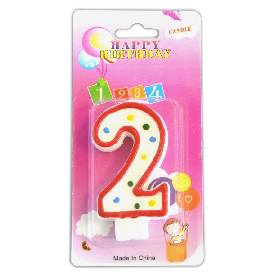 Bougie numéro 2 - Bougies anniversaire - Creavea