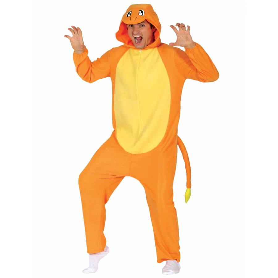 Costume de luxe de Salamèche pour adultes, Pokémon, combinaison orange –  Party Expert