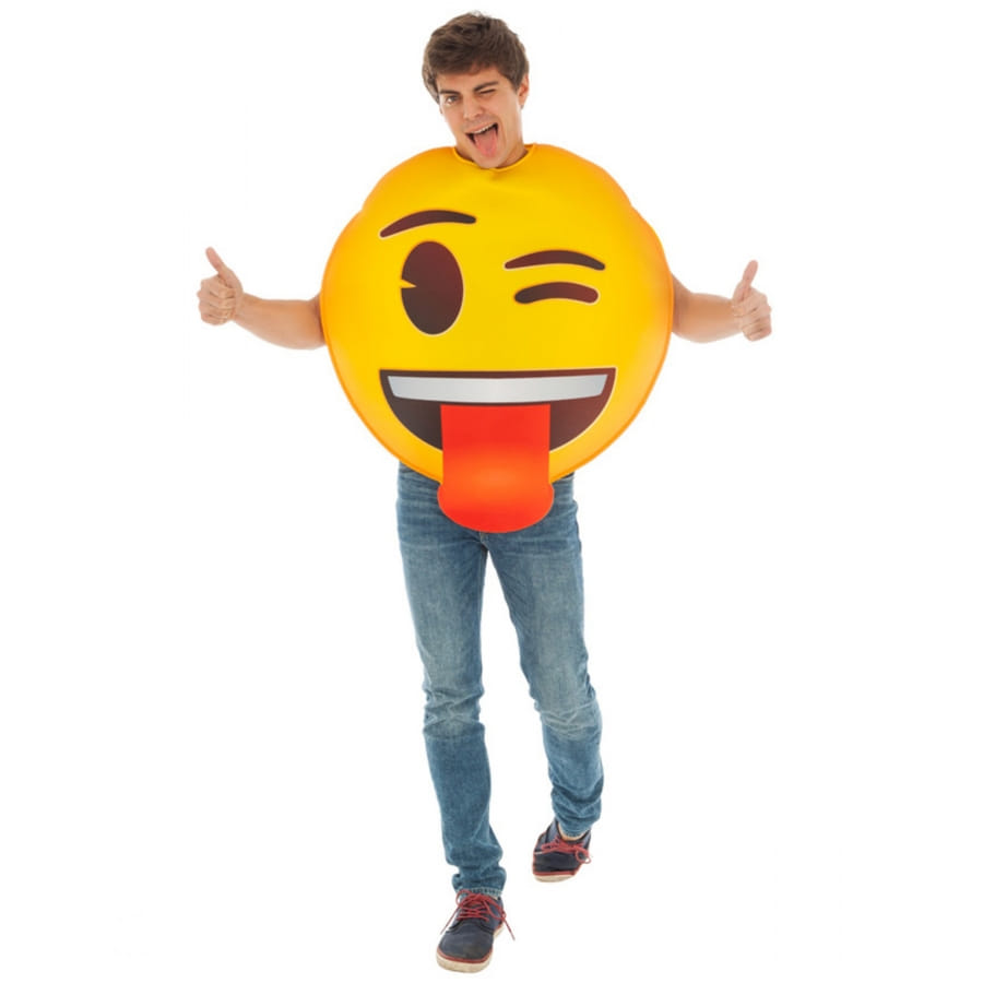 Costume De Smiley Clin D Oeil Tire Langue Adulte