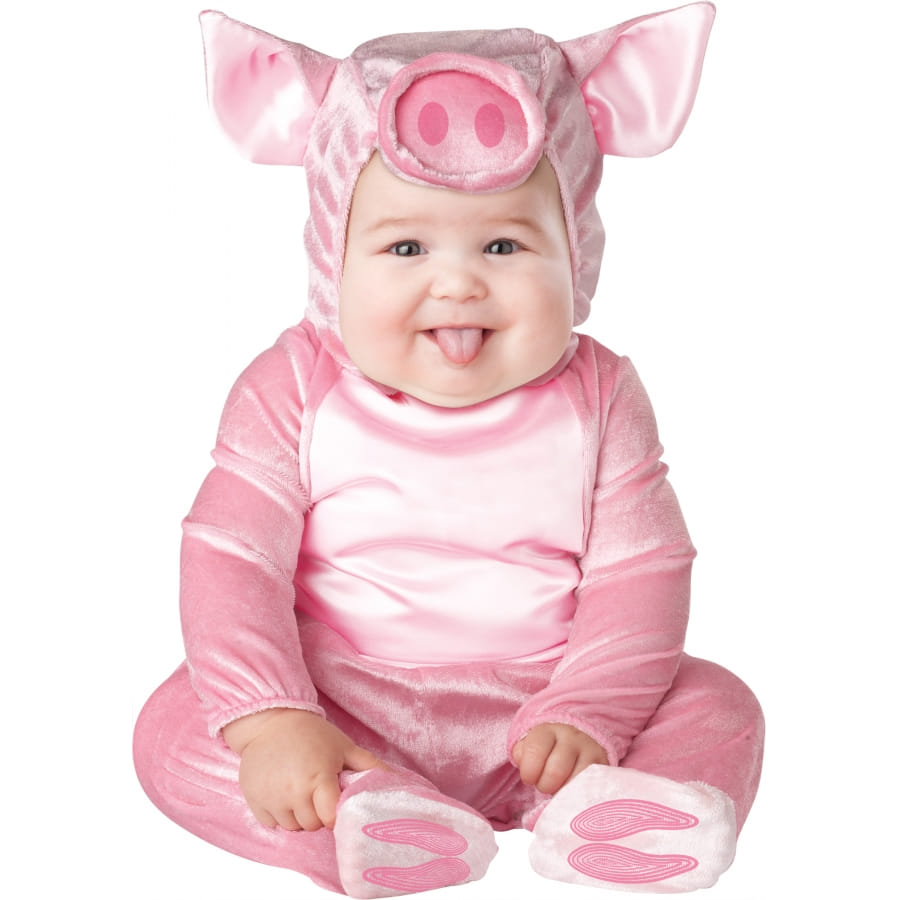 Costume Rose De Bebe Cochon Avec Cagoule