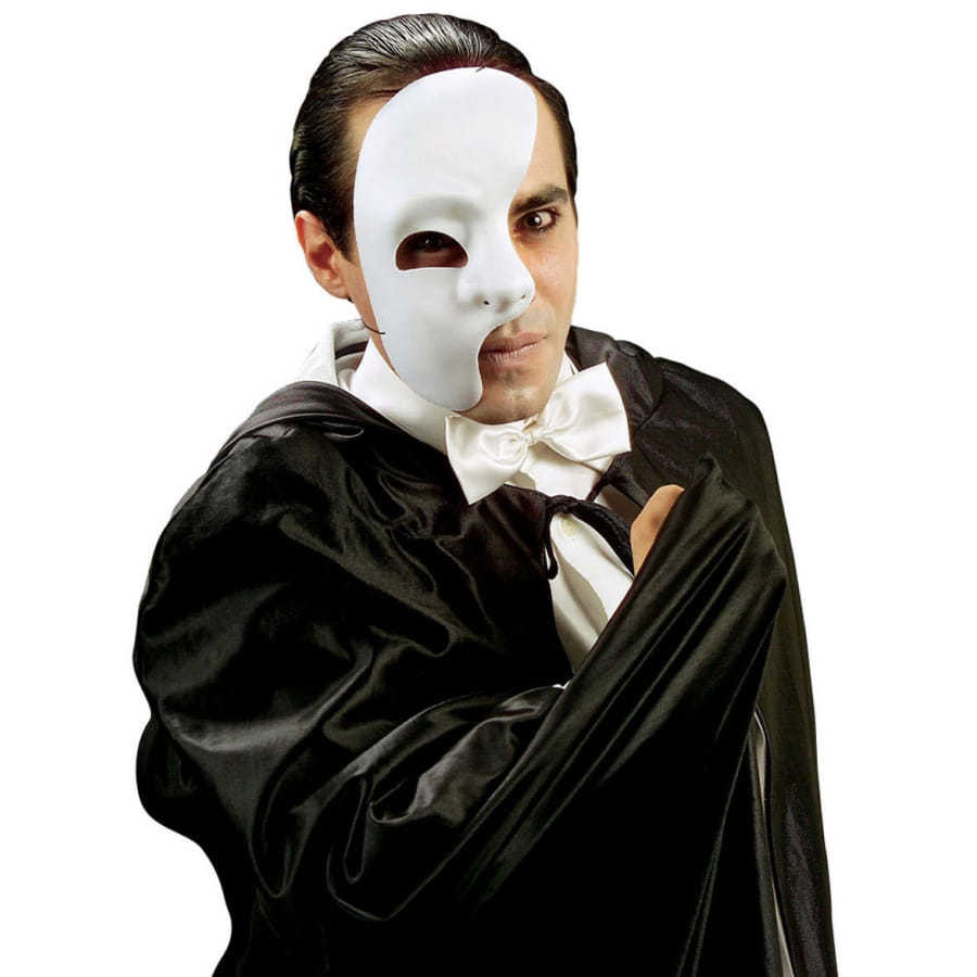 Demi-masque blanc du fantôme de l'opéra