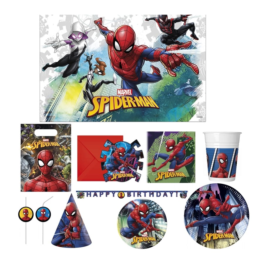 Décoration Thème Spiderman Pour Anniversaire, Super Héros Marvel