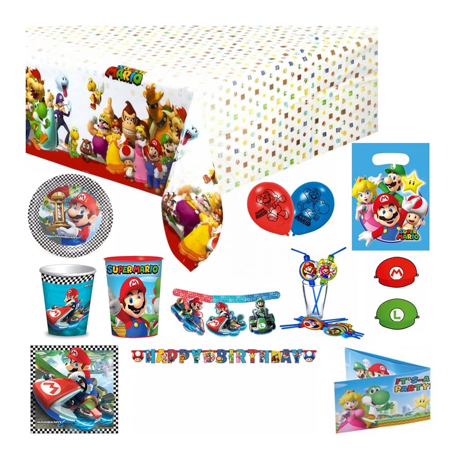 Lettres Super Mario 3d, décoration anniversaire mario party 